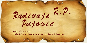 Radivoje Pujović vizit kartica